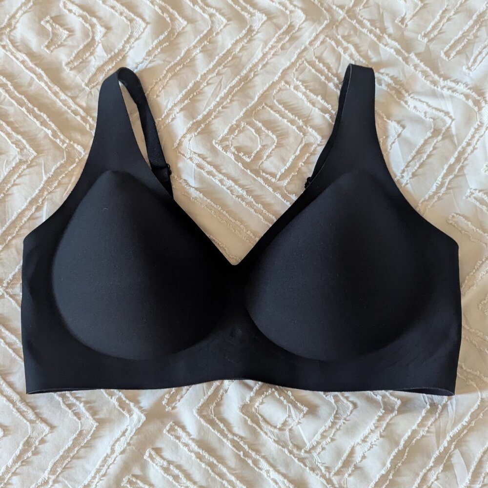 Wireless Bra Black Seamless Padded Comfort Bralette Size large